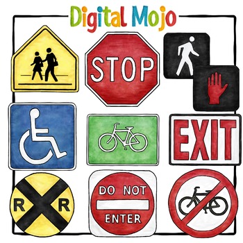 Preview of Street Signs Clipart