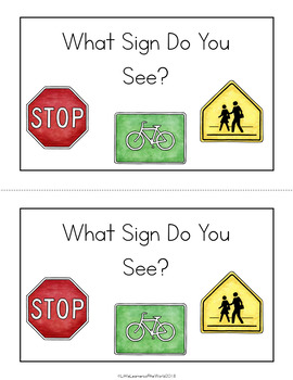 Preview of Street and Road Signs Emergent Reader