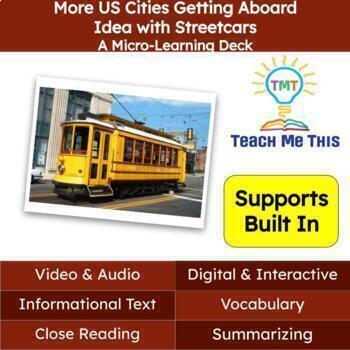 Preview of Streetcars Informational Text Reading Passage and Activities