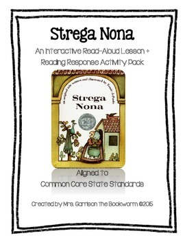 Preview of Strega Nona Lesson + Reading Response Activity Pack