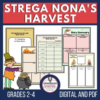 Preview of Strega Nona's Harvest by Tomie DePaola Literacy Activities in Digital and PDF