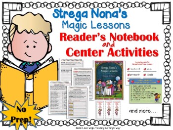 Preview of Strega Nona's Magic Lessons by Tomie dePaola {Book Study and Center Activities}