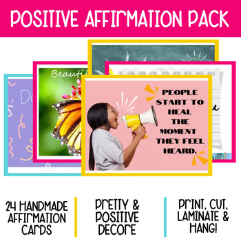 Preview of Strength & Support Positive Affirmation Cards for Teachers & Learners