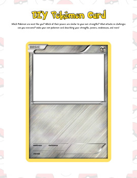 Preview of Exploring Strengths and Weaknesses Pokémon Card Worksheet