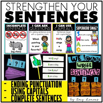Preview of Strengthen Your Sentences | Punctuation | Capitals | Complete Sentences