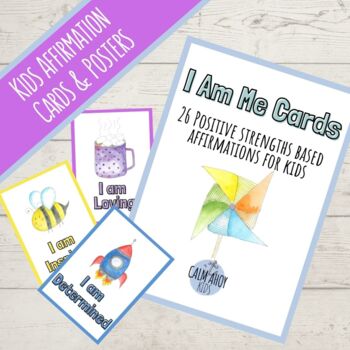 Preview of Strengths Based Affirmation Cards and Posters - Self Awareness - Self Esteem
