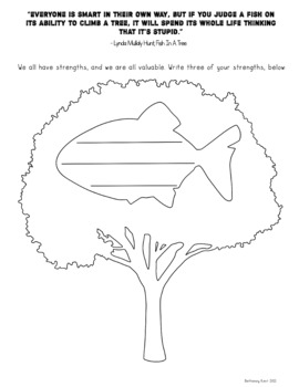 Preview of Strengths Self-Assessment - Fish In A Tree