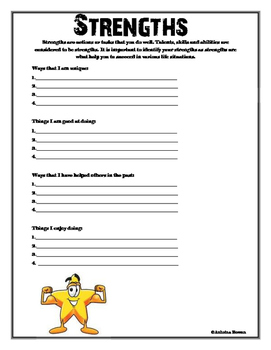 Strengths Worksheet by The Authentic Classroom | TPT