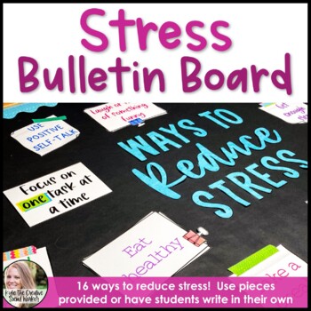 Preview of Stress Bulletin Board | Social Work or Counseling Decor