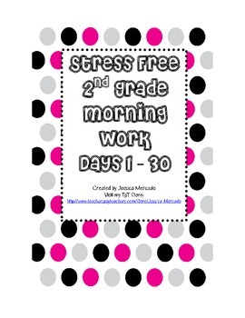 Preview of Stress Free Morning Work 2nd Grade Days 1-30