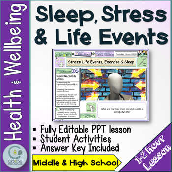 Preview of Stress Life | Exercise and Sleep | Coping Skills
