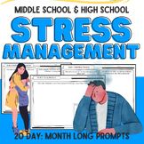 Stress Management 20 Day Mini-Journal: Middle School & Hig