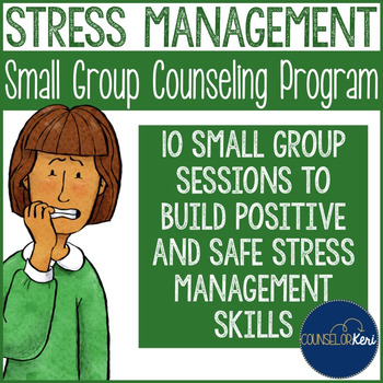 Preview of Stress Management Activities Group Counseling Program Interactive Notebook
