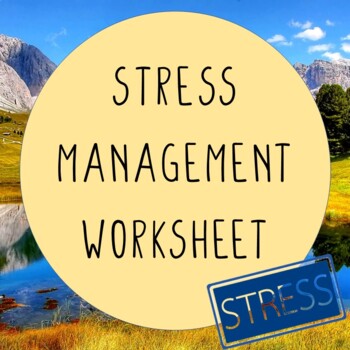 Preview of Stress Management Worksheet to Learn Cognitive Restructuring