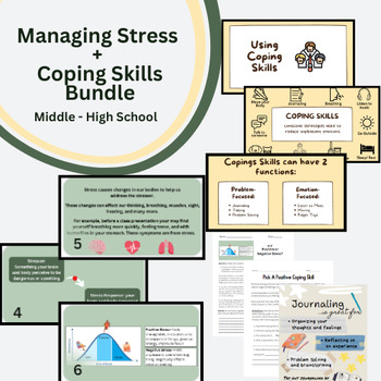 Preview of Stress Management + Coping Skills SEL Bundle