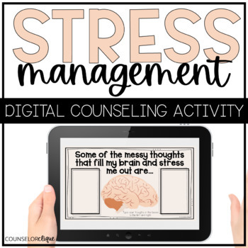 Preview of Stress Management Digital Reflection Counseling Activity