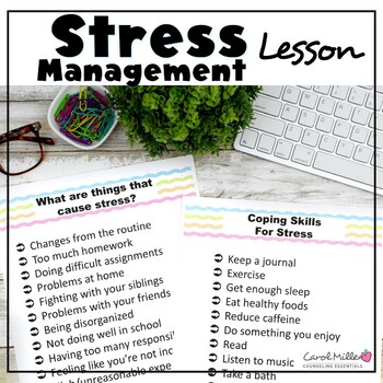 Preview of Stress Management  Lesson  |Anxiety