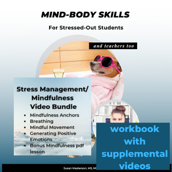 Preview of Stress Management & Mindfulness Lessons & Video Bundle