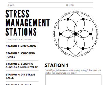 Preview of Stress Management Stations | AP Psychology Activity