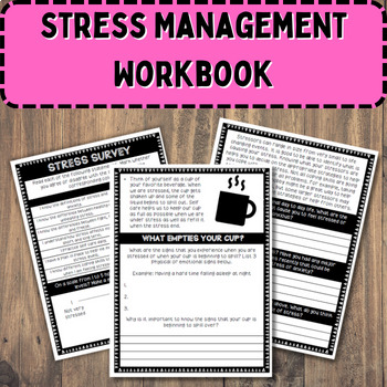 Preview of Stress Management and Self Care Workbook for Middle and High School