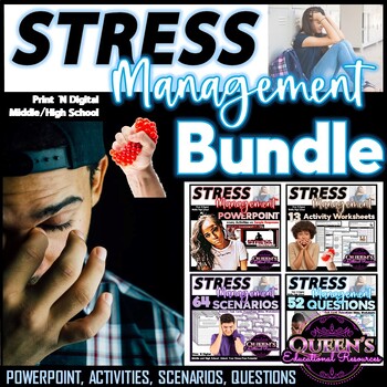 Preview of Stress Management for Teens | Coping Skills | Stress Scenarios | Activities