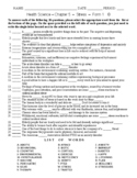 Stress - Matching Worksheet - Form 1