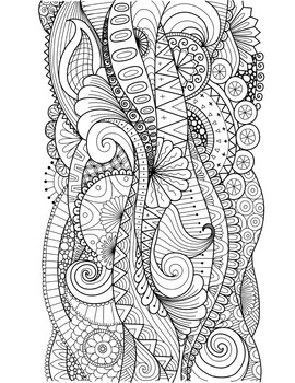  Stress Relieving Adult Coloring Book & Pencils - Zen Doodle  132537-ZD-SET