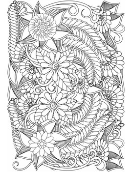 Preview of 46 Stress Relief Coloring Pages | Zen Tangle Doodle Coloring Pages