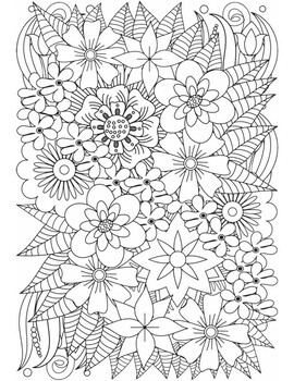 Floral Adult Students Coloring Book · Stress Relief Painting - Temu