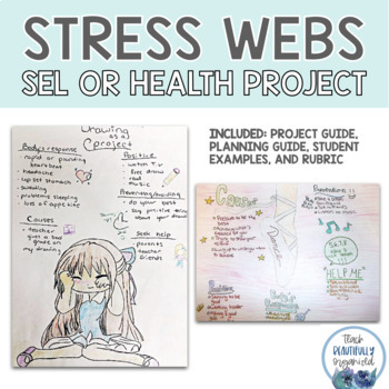 Preview of Stress Webs Digital or Printable Health or SEL Project