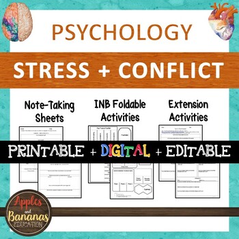 Preview of Stress and Conflict - Psychology Interactive Note-taking Activities