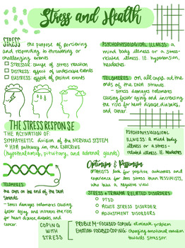 Preview of Stress and Health Poster