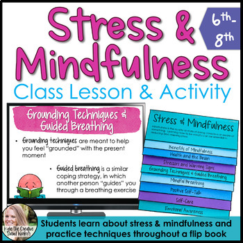 Preview of Stress and Mindfulness Class Lesson & Activity