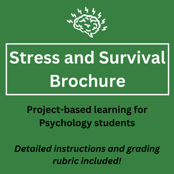 Preview of Stress and Survival Brochure Project for Psychology