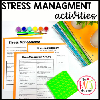 Preview of Stress Management and Coping Skills Activities | FCS