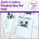 Stretch-A-Sentence Worksheets Using Real Photos