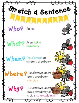 Stretch a Sentence Unit by Pencil Perfect by Mara Lenz | TpT