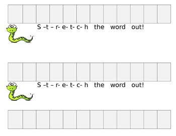 Preview of Stretch out the word- Stretchy Snake sound boxes