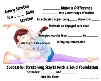 Preview of Stretching Worksheet