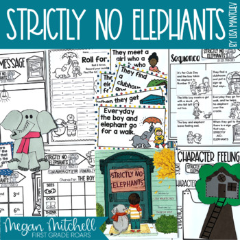 Preview of Strictly No Elephants Activities Book Companion Reading Comprehension & Craft