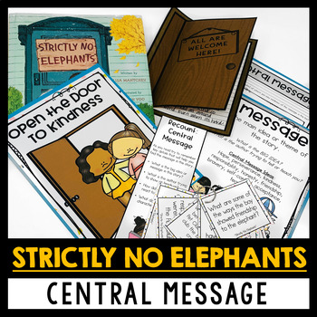 Preview of Strictly No Elephants Reading Comprehension Activities Central Message