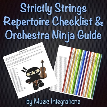 Preview of Strictly Strings Repertoire Checklist and Orchestra Ninja Guide