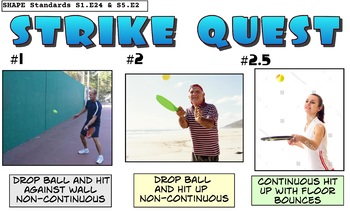 Preview of Strike Quest Paddle Skill PE Progression - 6 Levels!