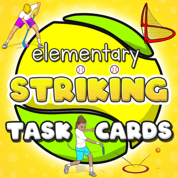 Preview of Striking & hitting skills - Printable task cards for PE and sport