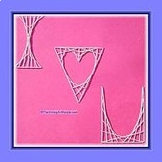 String Art Valentine with a  triangular heart