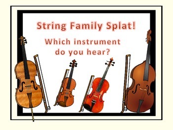 Preview of String Family Splat! - A Listening Game.