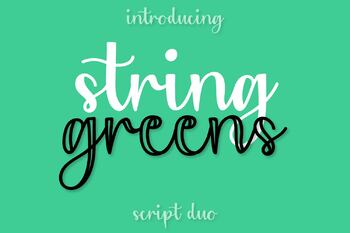 Preview of String Greens - A Font Duo