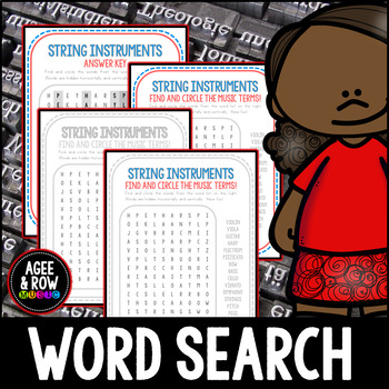 Preview of Find the String: Fun & Challenging String Instrument Word Search