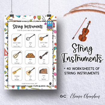 Preview of String Instruments Worksheets - Groups and Subgroups of  String Instruments