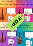 String Orchestra Flashcards: Notes in the G Major Scale